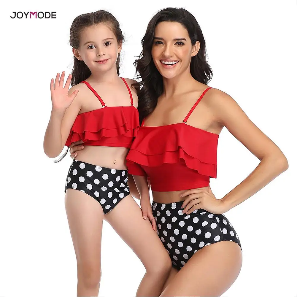 Купальник для родителей и детей купальник мамы дочки Женский комплект бикини с