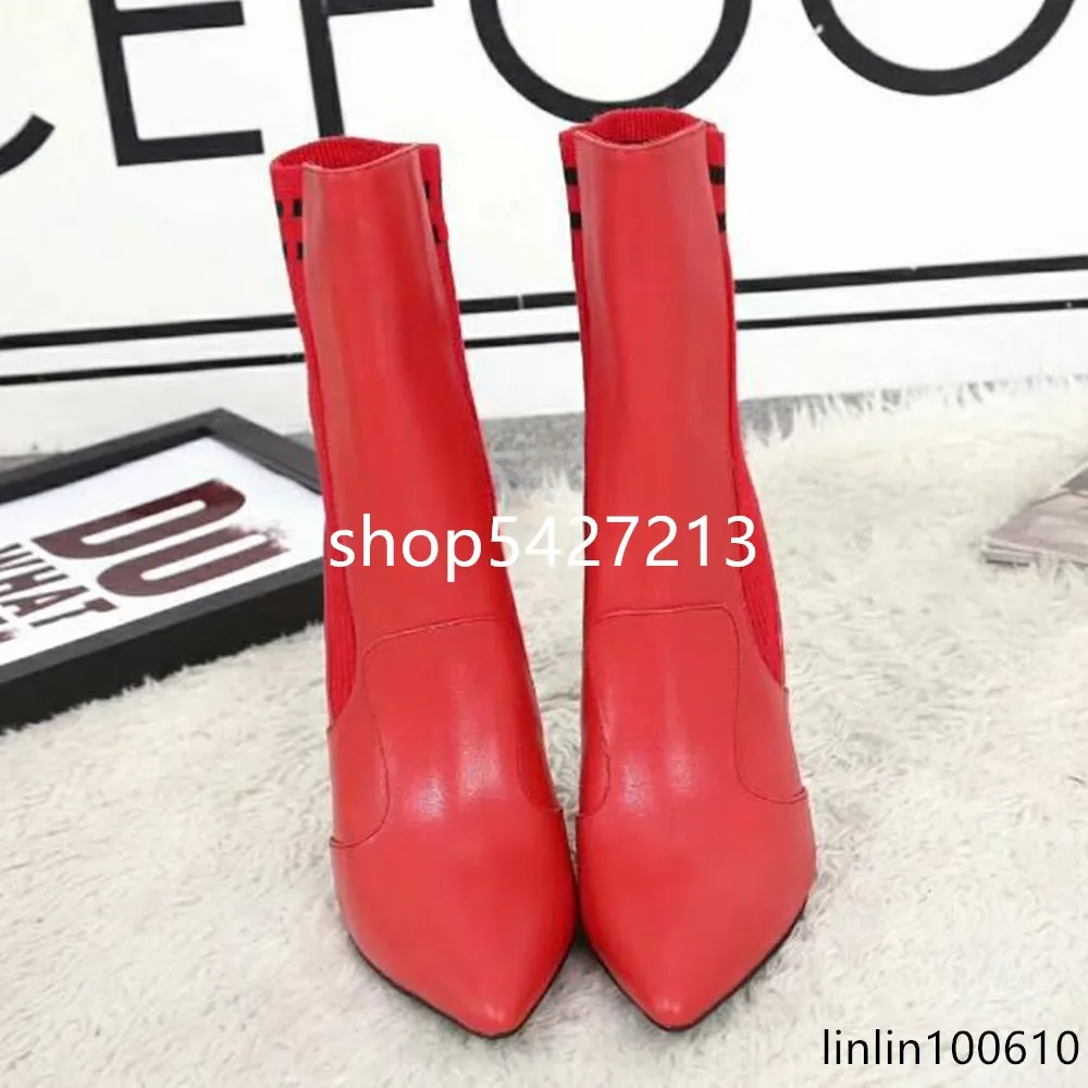 

2019 autumn and winter new ladies high heel casual tube women's boots luxury design big brand Botas zapatos de Mujer shoes