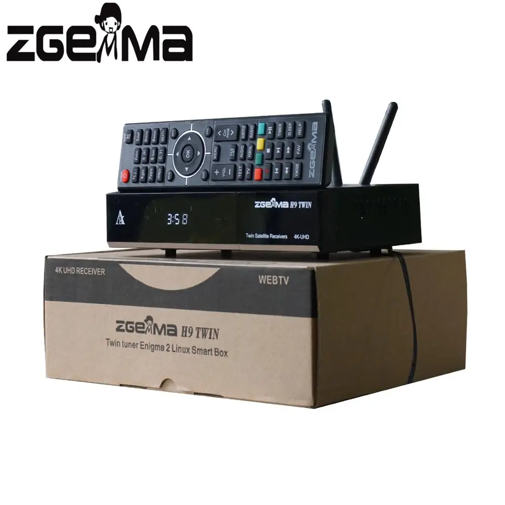 2 шт./лот ZGEMMA H9 Twin с * CI + DVB S2X тюнер Dual WIFI 4K UHD спутниковый ТВ приемник SSD