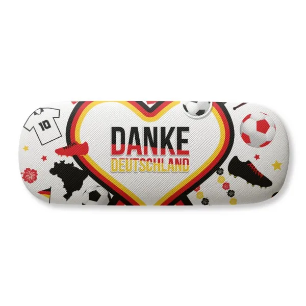 

Germany Football Flag Culture Pattern Glasses Case Eyeglasses Clam Shell Holder Storage Box