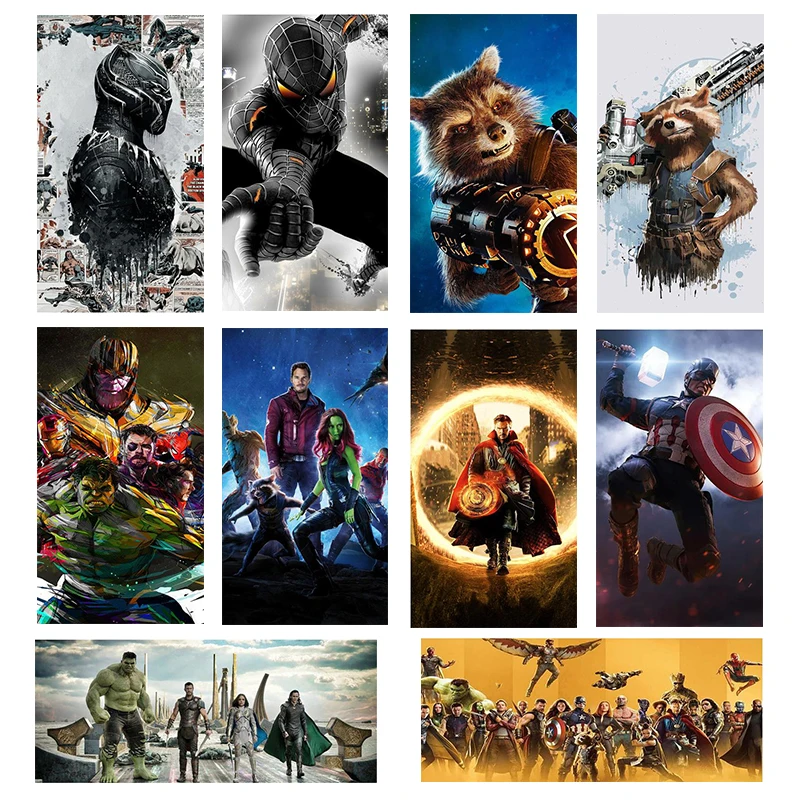 Marvel Avengers Canvas Painting Wall Art Superhero Movie Anime Posters