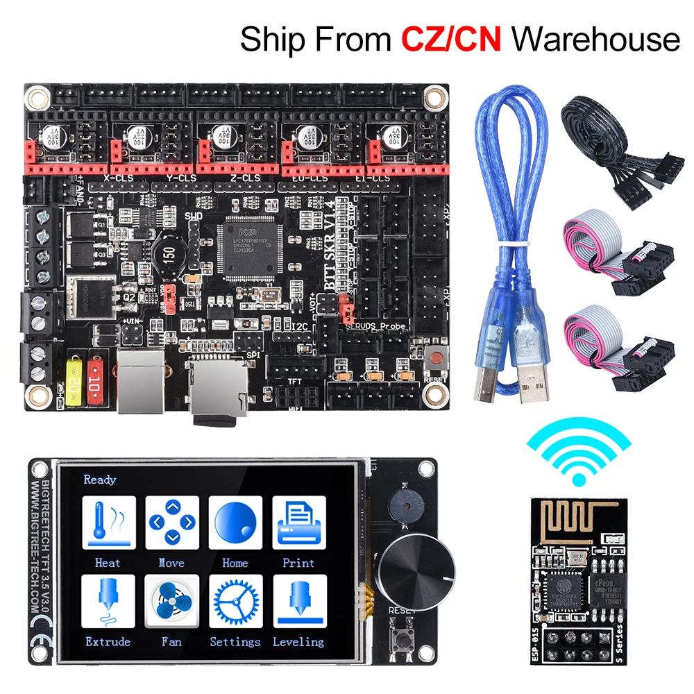 BIGTREETECH СКР V1.4 Turbo + TFT35 V3.0 Wi Fi 3D принтеры Запчасти TMC2209 TMC2208 для CR 10 Ender3 обновления