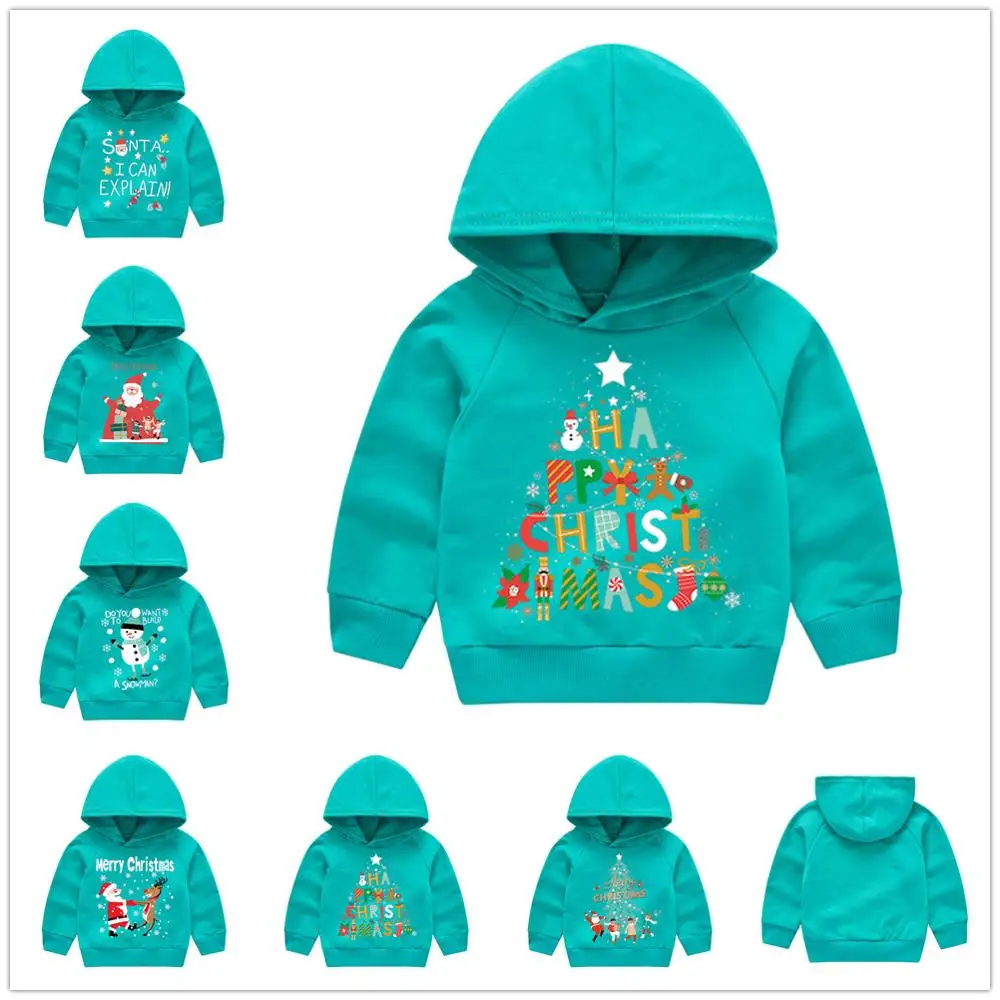 

2020 Christmas Baby Boy Hoodies Sweater Clothes Girls Pullover Tops X'mas Gift Children Outfit Cotton Sweatshirts Jacket 1-6Year