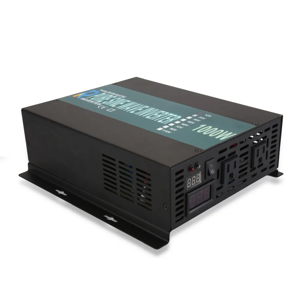 1000W Inverter A Onda Sinusoidale Pura 12V/24V/48V Cc A 110V/120V/240V Ca Off Grid System Generatore Solare Inverter Convertitore Batteria Auto