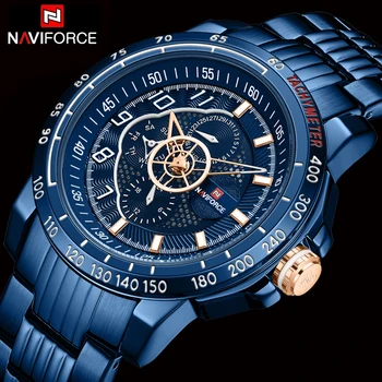 

2020 NAVIFORCE Blue Top Brand Luxury Sport Quartz Watch Military Wrist Watch Man Clock Fashion montre homme