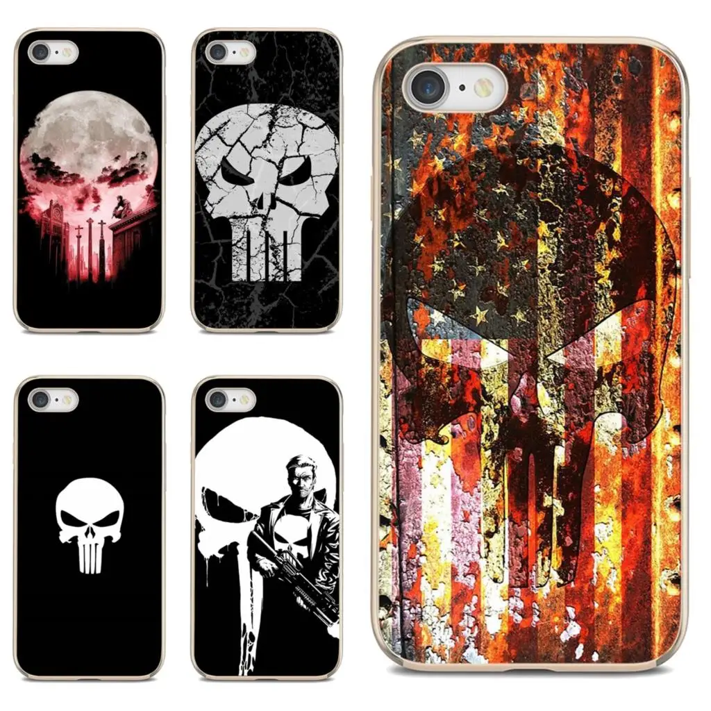 Чехол the-punisher с черепом для сотового телефона Huawei P30 P40 P20 P7 P8 P9 P10 Lite Plus Pro 2015 2016 2017 Mini