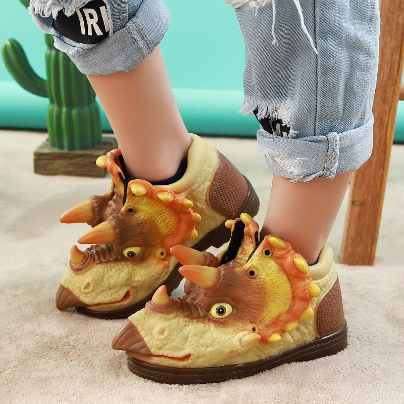 

Super Cool Children's Three-dimensional Boutique Dinosaur Shoes Fashion Kids Sneakers Girls Designer Winter Warm Boy Brand Shoes