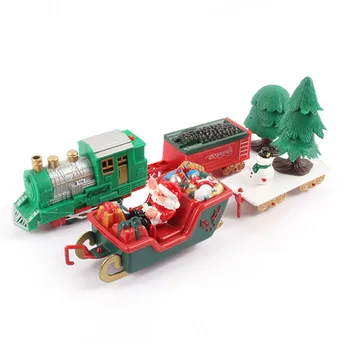 

Electric Light Music Christmas Track Train Children Xmas Gift Trains Toy Model Cute Charming Christmas Decoration