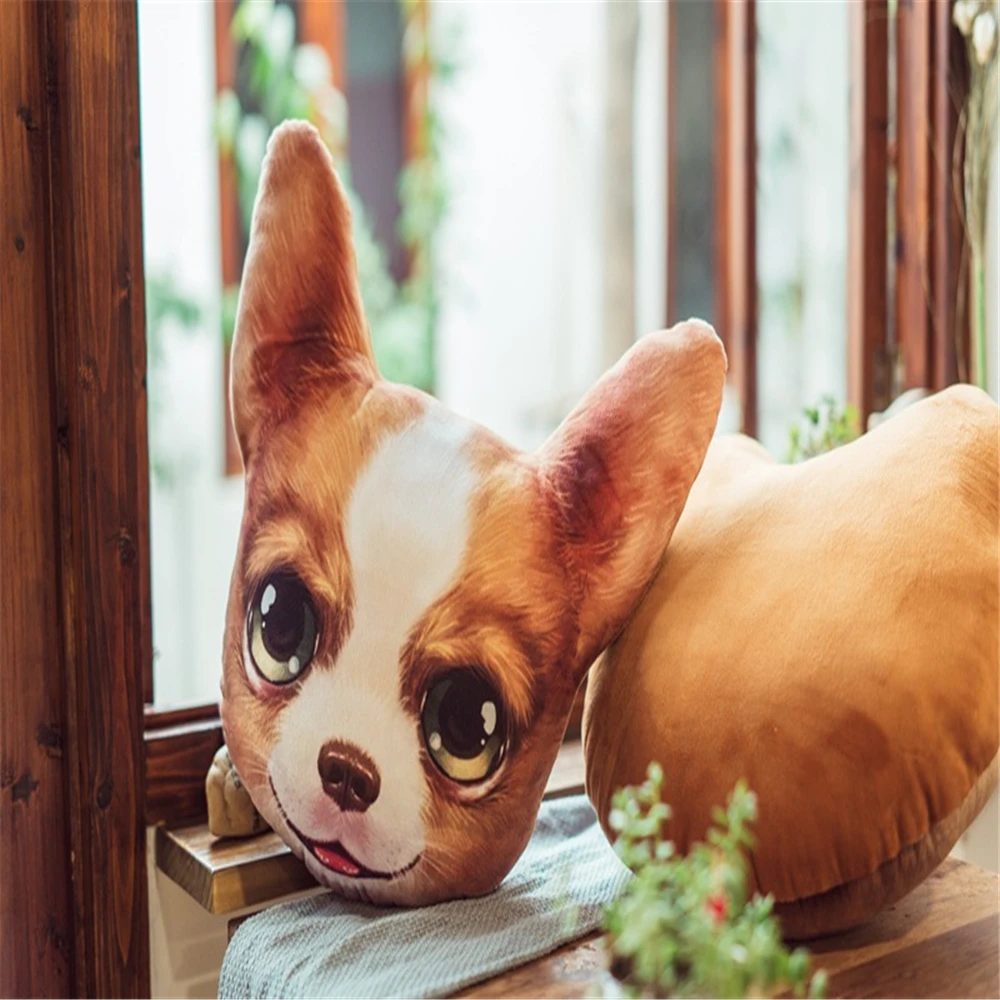 

Animal Sofa Cushion New Pillow Cute Pet Simulation 3D Dog Husky Corgi Teddy Pomeranian Bedroom Comfortable Pillow