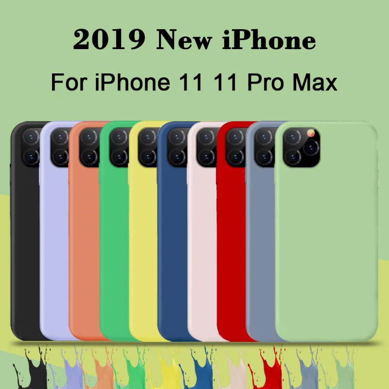 Официальный силиконовый чехол для телефона для Apple iPhone 11 Pro Max чехол для iPhone XR X XS Max 7 8 6 6s Plus с логотипом задняя крышка