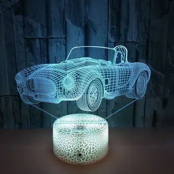 

1# New 3D LED night lights seven color night lamp car model Monsterzzz make the night beautiful and safe good gift for children