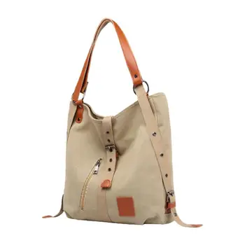 

Vintage 2 Way Canvas Totes Bag Large Canvas Duffel Bag Travel Tote Weekend Bags For Women Lady Fashion Women Backpacks Bolsas