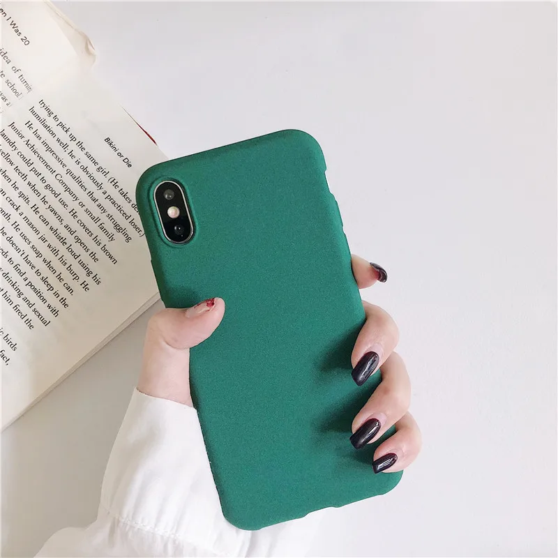 Green Матовый сплошной цветной чехол для Huawei Honor 8 8X9X10 20 V20 mate 20 30 P20 P30 Pro Lite Мягкий силиконовый чехол из ТПУ - Цвет: Green