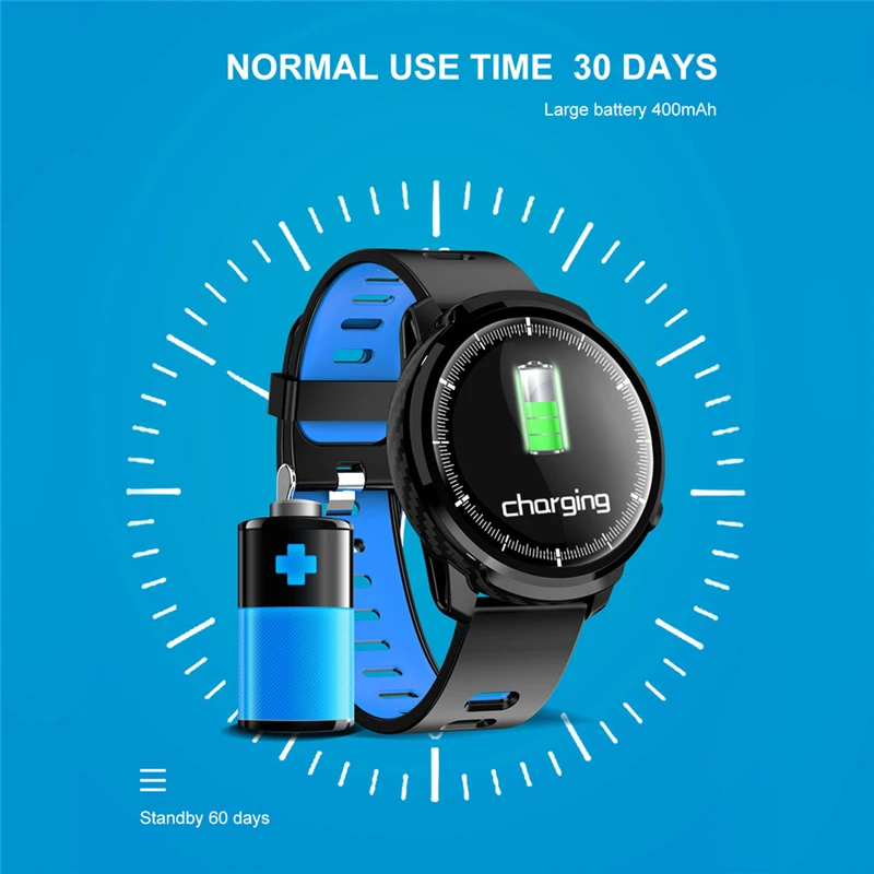 Cigfun L3 Смарт часы Полный сенсорный экран 30 дней долгого ожидания Smartwatch Водонепроницаемый для мужчин погоды сердечного ритма для Android