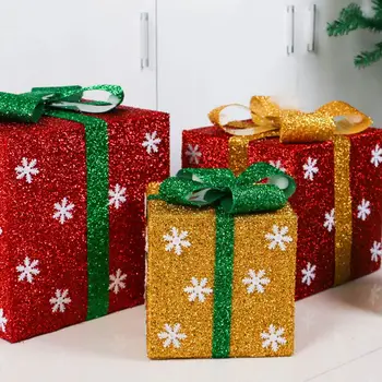

Christmas PVC Gift Box Store Super Scene Decoration Snowflake Gift Wrapping New Year Children'S Gift Bag