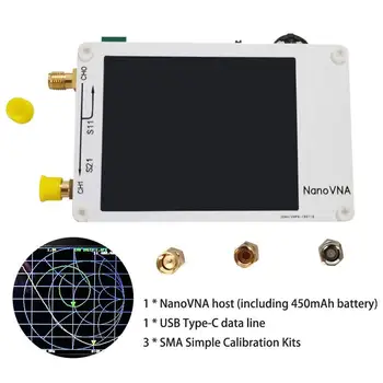 

NanoVNA antenna analyzer vector network short wave MF HF VHF 30-900Mhz antenna analyzer built-in battery USB Type-C Cable