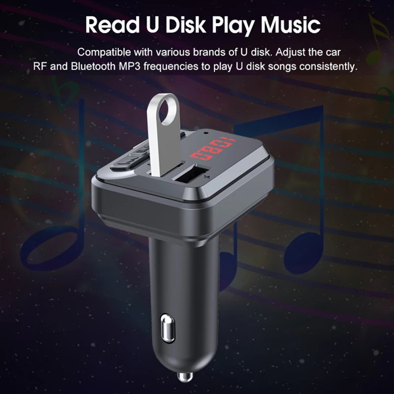Двойной USB Bluetooth автомобильный телефон зарядное устройство MP3 музыкальный плеер приемник комплект с светодиодный дисплей новое поступление