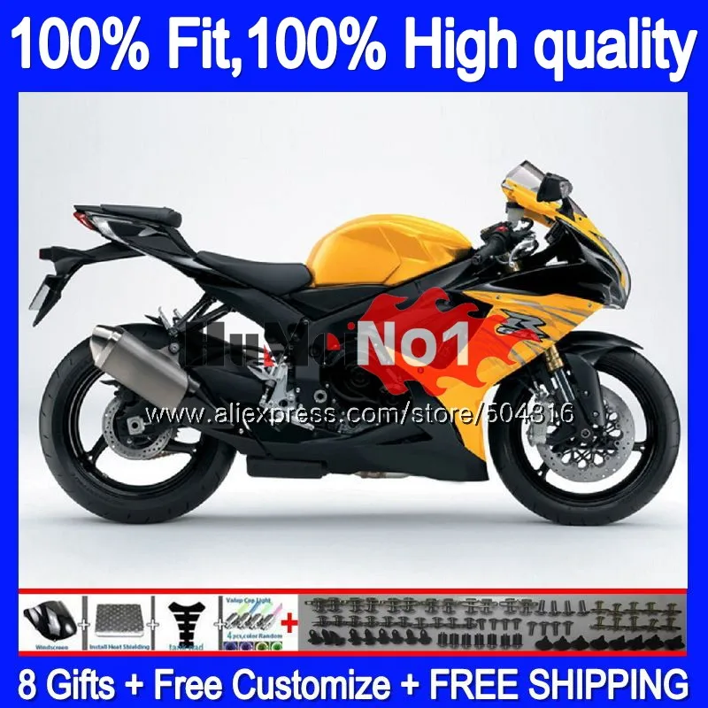 Инъекции для SUZUKI GSXR 750 600 GSXR750 K11 желтый 18MC. 55 GSXR600 2011 2012 2013 для детей 11, 12, 13, 14, 15, обтекатель