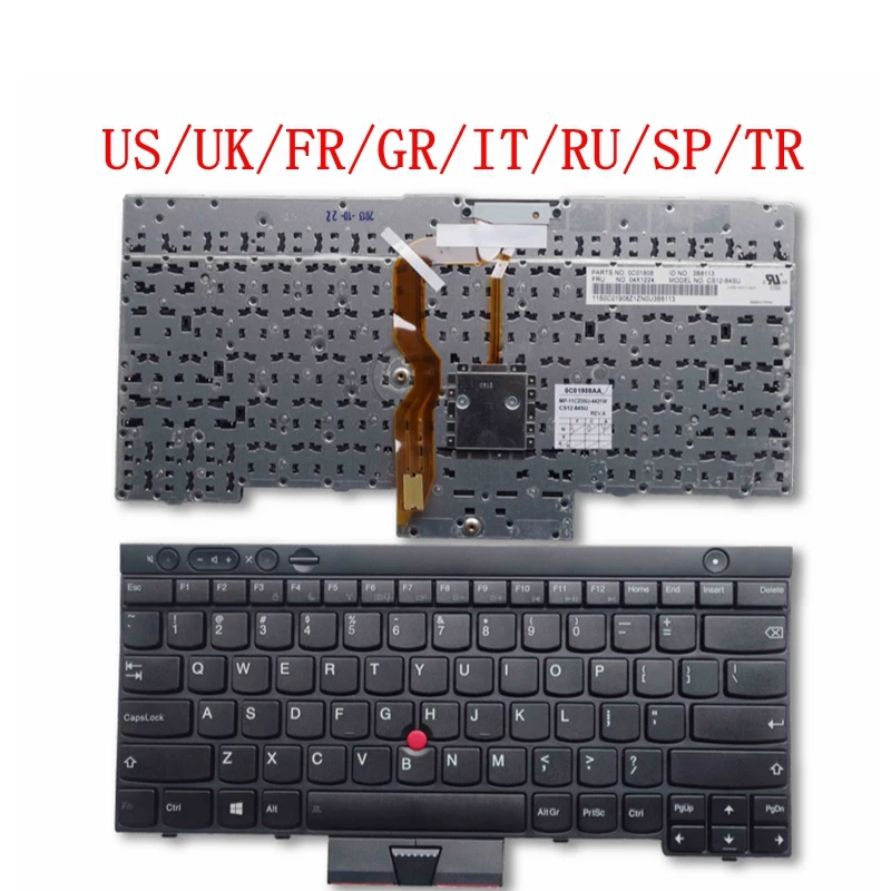 Новая клавиатура для Lenovo ThinkPad L530 T430 T430S X230 W530 T530I T430I 04X1263 04W3048 04W3123