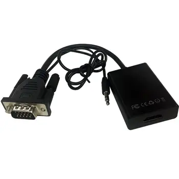 

New VGA Male to HDMI Output 1080P HD+ Audio TV AV HDTV Video Cable Converter Adapter