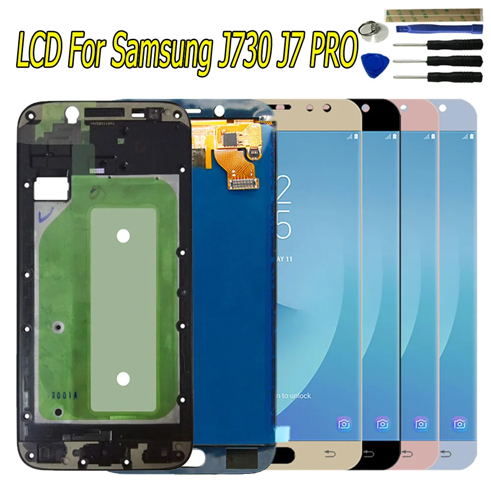 ЖК дисплей для Samsung Galaxy J7 Pro 2017 J730 J730F SM J730F/G/GM/FN/DS кодирующий преобразователь