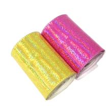 5 ярдов " одноцветная Лазерная Синтетическая кожаная лента, материалы для ручных поделок для изготовления ручных поделок, 5Yc6935