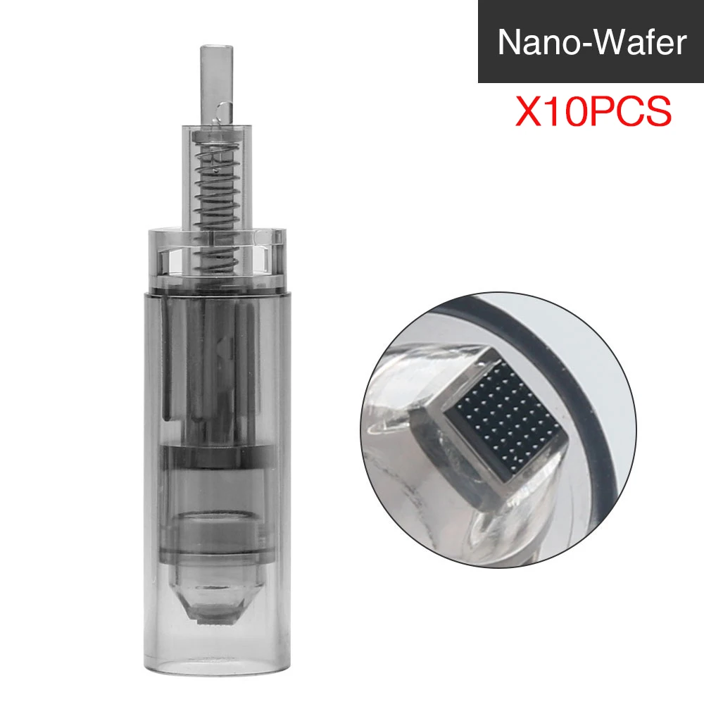 Nano-Wafer Электрический Ultima A7 Dr. pen микро иглы штамп Дерма иглы терапия система прокатки инструмент с 2 шт 12pin микроиглы новая ручка - Цвет: Nano-Wafer
