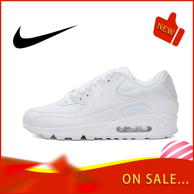 Оригинальные подлинные мужские кроссовки для бега Nike Air Max 90, дышащая Спортивная обувь для улицы, удобная Новинка 018 537384-090