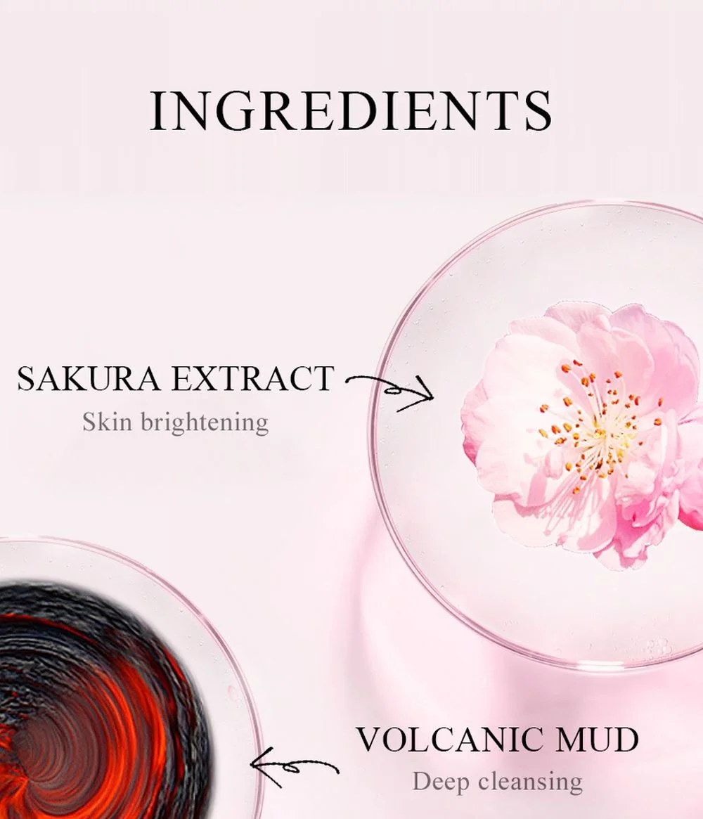 1pcs Japan Sakura Mud Face Mask Anti Wrinkle Night Facial Packs Skin Clean Dark Circle Moisturize Anti-Aging Skin Care