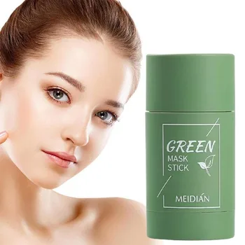 Green Tea Cleansing Solid Mask Eggplant Acne Cleansing Beauty Skin Green Tea Moisturizing Hydrating Whitening Care Face