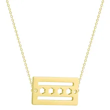 Sieraden Ketting Voor Vrouwen 3 Kleuren Rvs Chicago Vlag Hangers Ketting Vrouwelijke Mode(China)