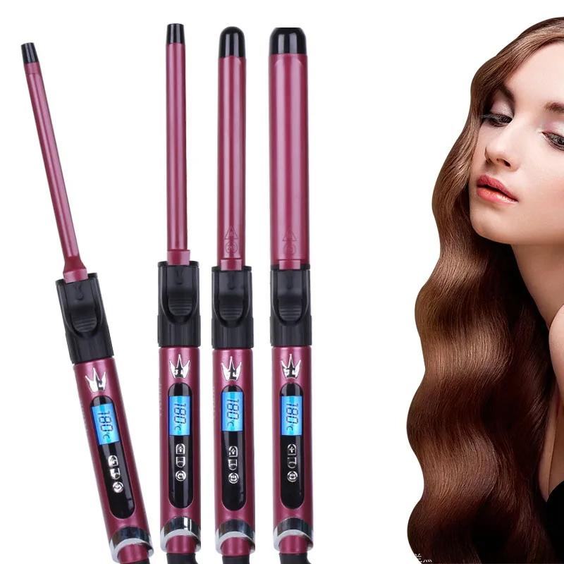 Curling Iron For Women hair tongs styling tools Super thin long curly hair bar rotating net red pink Teddy roll wool small xfkm 5m roll ss316 staple fused clapton wire seper juggernaut clapton coil alien taiji super clapton heating resistance rda coil