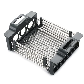 

Stainless Steel Retractable Kitchen Sink Rack Fruit And Vegetable Basket Dishes Tray Storage Retractable Drain Rack --M2