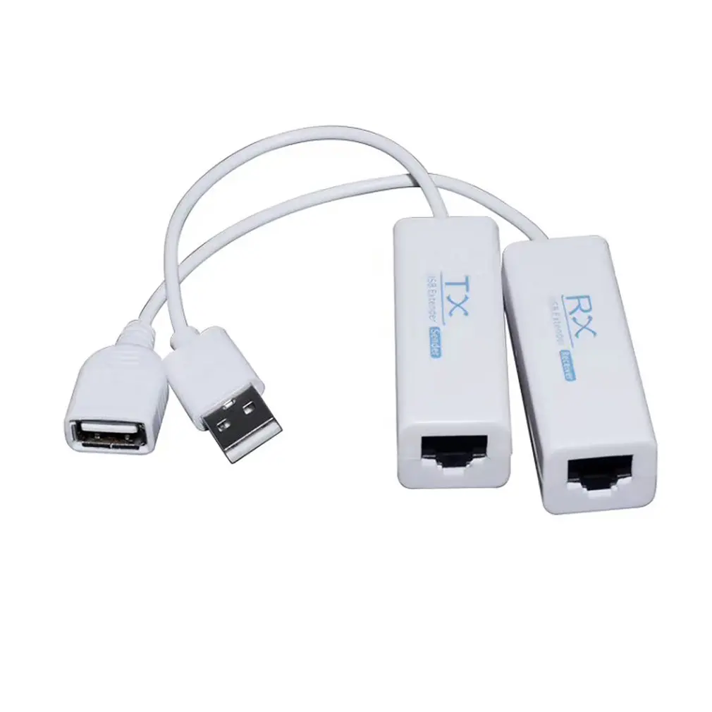 

USB 2.0 200M Extender Over RJ45 Ethernet Cable USB2.0 RJ45 200M Extension Adapter TX RX Sender Receiver