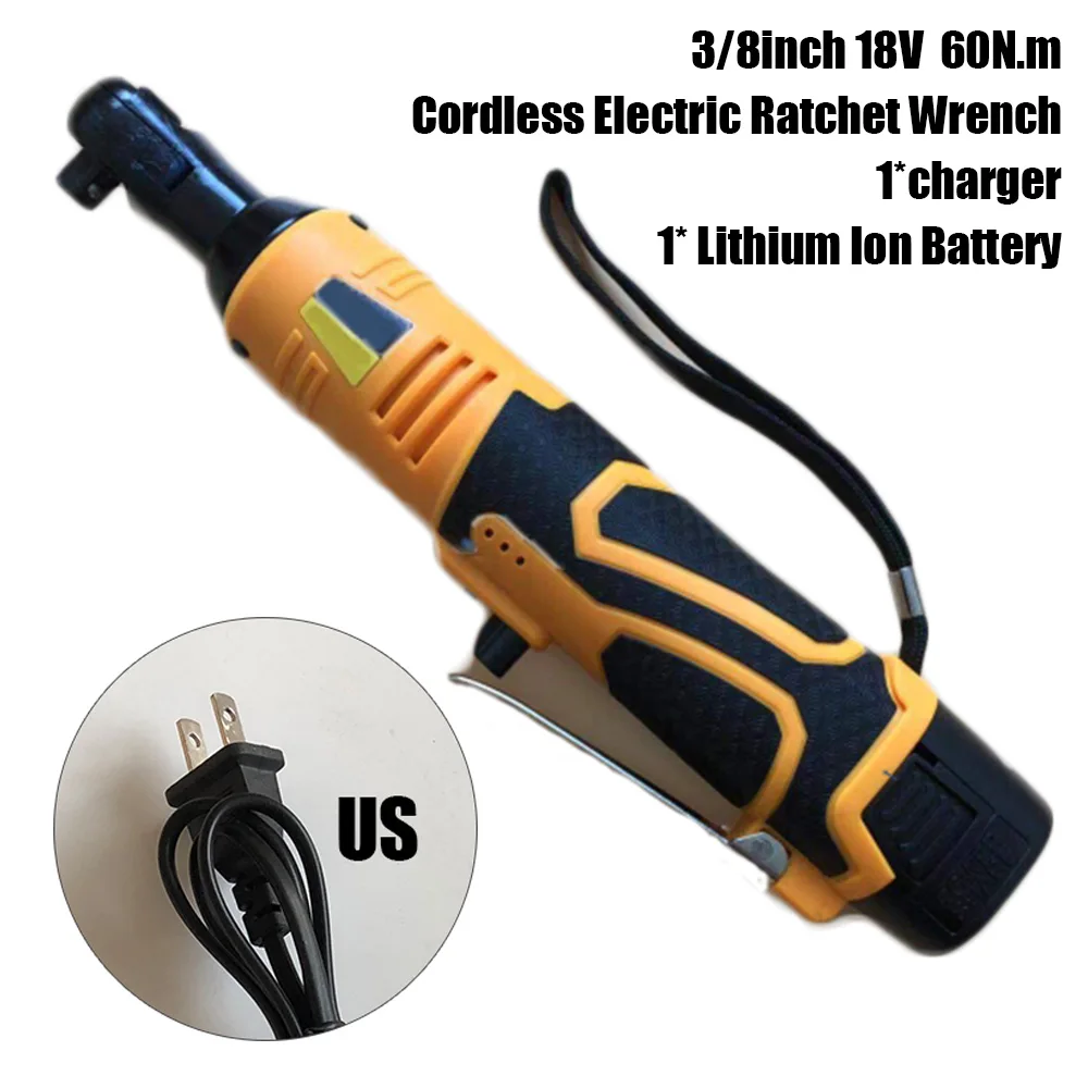 

3pcs/Set Electric Ratchet Wrench Cordless Tools Charger Battery 18V 8000mAh Durable Repair Power Tool Accessories
