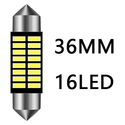 12 шт. гирлянда 31 мм 36 мм 39 мм 41 мм BA9S T10 C5W C10W для автомобильных ламп для внутреннего чтения лампа номерного знака ошибка - Испускаемый цвет: 36MM 16LED