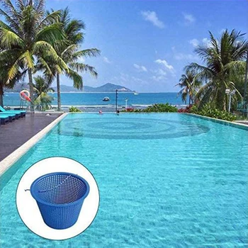

Plastic Round Skimmer Basket with Handle Swimming Pool Cleaning Tool Accessory