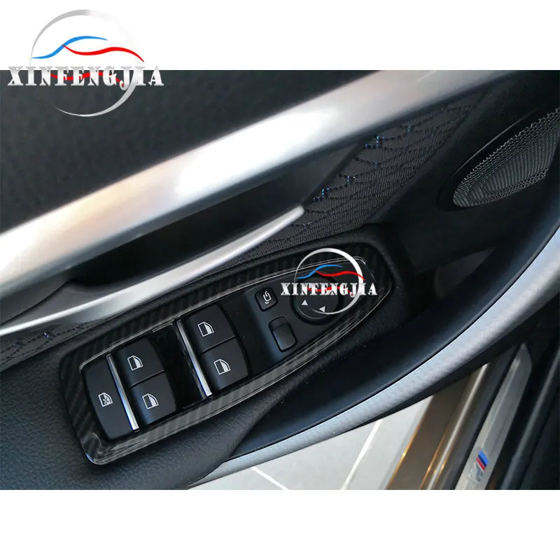 Для BMW 3 4 серии 3GT F34 F36 F30 13-18 5x карбоновое волокно цвет двери подлокотник окна лифт рамка отделка
