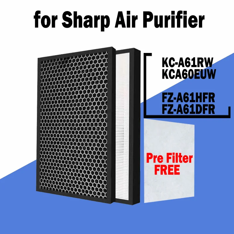 FZ-A61HFR FZ-A61DFR Replacement HEPA & Deodorizing Filter and FZ-A61MFR Humidifier for Sharp Air Purifier KC-A61RW KCA60E | Бытовая