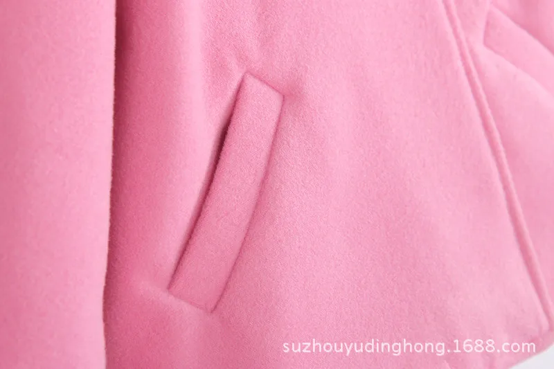 Girls Woolen Coat European And American Style Woolen Cloth GIRL'S Coat Autumn And Winter New Style Kids' Coat