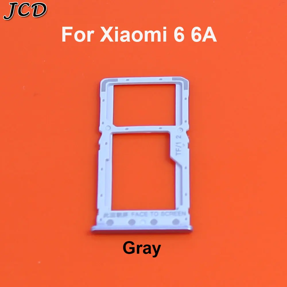 Gray JCD для Xiaomi Redmi 6 6A Micro Sim держатель Слот запасной отсек адаптеры Синий Серый Золотой Розовый - Цвет: Gray