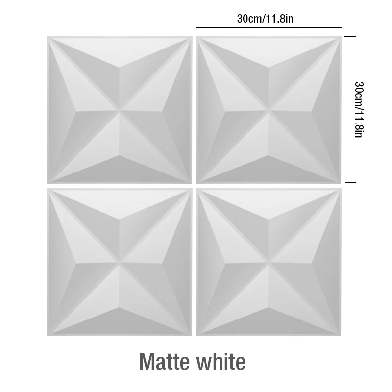 Matte white 3D пластиковые формы для 3D плитки панели s плесень штукатурка стены камень стены искусства Декор ABS пластиковые формы 3D стены панели наклейки потолочные панели - Цвет: Matte white