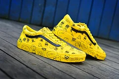vans peanuts old skool yellow
