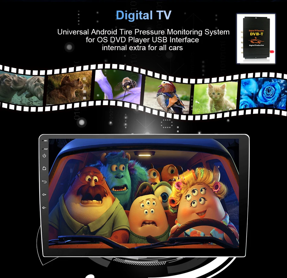 Flash Deal Eunavi 1 Din 9 inch RK3399 Universal Android 9.0 4G 64G Car Radio Stereo PC GPS Navigation WiFi 1024*600 Audio Bluetooth SWC USB 20
