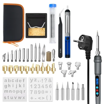 

41PCS Soldering Iron 60W Adjustable Electric Soldering Iron Kit US Plug