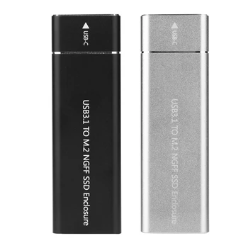 

Aluminum USB 3.1 Type-C to M.2 NGFF SSD Case 6Gbps External Hard Drive Disk Mobile External Enclosure Case for Laptop PC