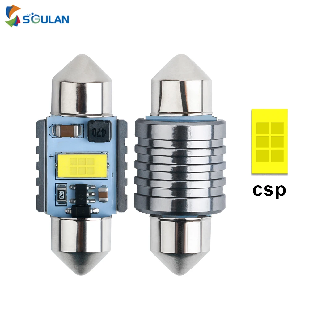 CSP 12-24V супер яркий C5W C10W гирлянда 31-36-39-41 мм автомобильная светодиодная лампа