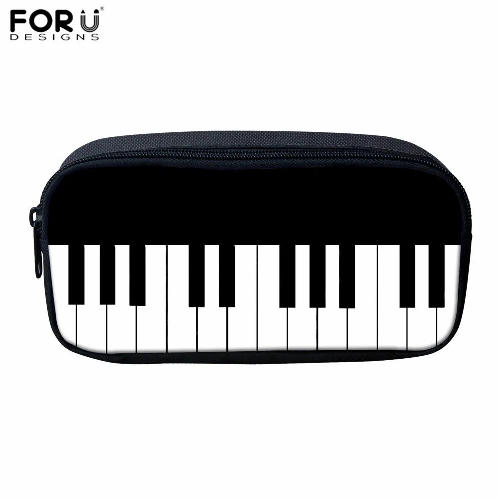 FORUDESIGNS/женские сумки для макияжа 3D с принтом музыкальных нот длинный Чехол
