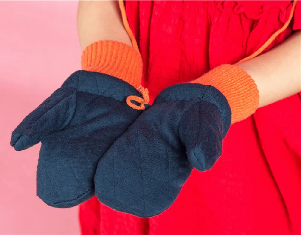 winter Toddler kids gloves kids Baby Cute Thicken Solid Warm Hot Girls Boys Of Warm Gloves baby gloves for newborns перчатки