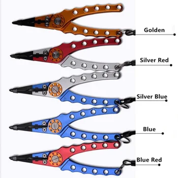 

Gorgons Fishing Tackle 20cm Full Metal Multifunctional Grip Fishing Scissors Aluminium Split Ring Pliers
